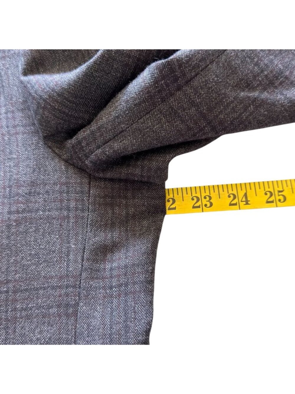Vintage Tommy Hilfiger Mens 44 R Sport Coat Glen Plaid Check Gray Black Wool - Picture 12 of 16